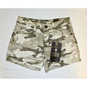 ZANA DI JEANS Shorts Girls 12 / Women XS Camo Denim Y2K Jorts NWT Deadstock VTG
